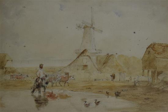 English School c.1830 West Blatchington Smock Mill, near Brighton 17 x 25cm